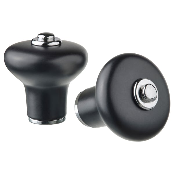 KLINGSTORP - KLINGSTORP Knob, black/chrome-plated, 30 mm
