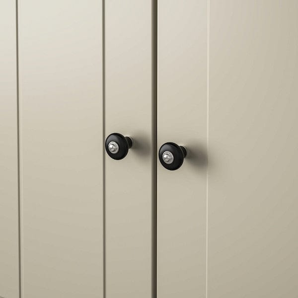 Ikea KLINGSTORP - Knob, black/chrome-plated, 23 mm