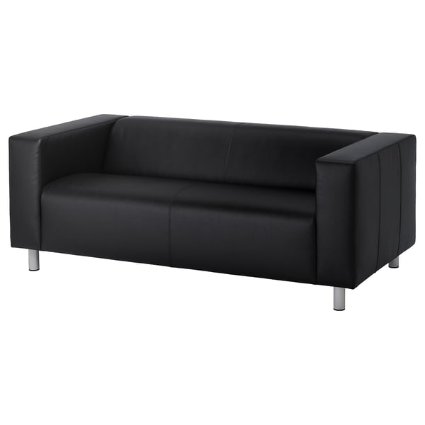 KLIPPAN 2-seat sofa, Bomstad black, 177x66x88 cm