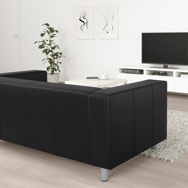 KLIPPAN 2-seat sofa, Bomstad black, 177x66x88 cm