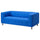KLIPPAN - 2-seater sofa, Långban bright blue
