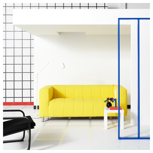 KLIPPAN - 2-seater sofa, Långban canary yellow