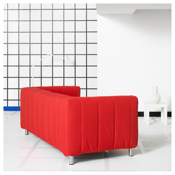 KLIPPAN 2-seat sofa, Långban bright red, 180x11x88 cm