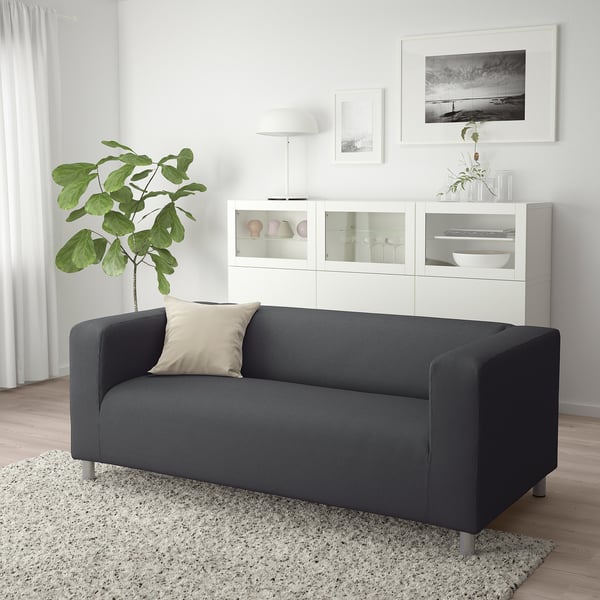 KLIPPAN 2-seat sofa, Vissle grey, 180x66x88 cm