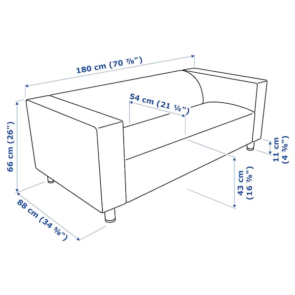Ikea KLIPPAN - 2-seater sofa, Vissle green
