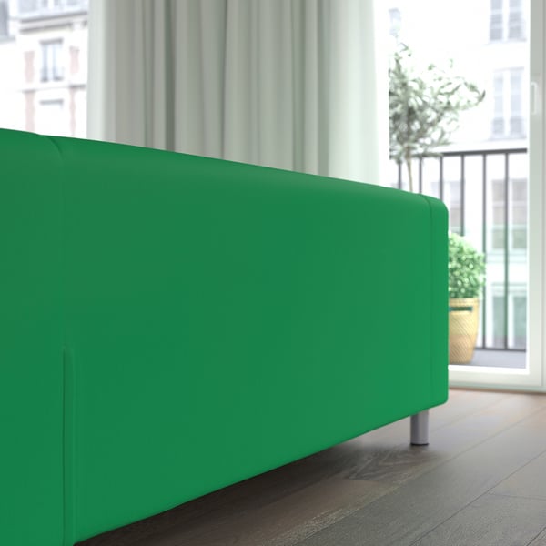 KLIPPAN 2-seat sofa, Vissle green, 180x11x88 cm