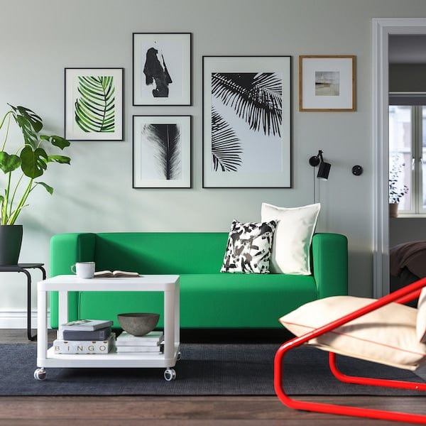 Ikea KLIPPAN - 2-seater sofa, Vissle green