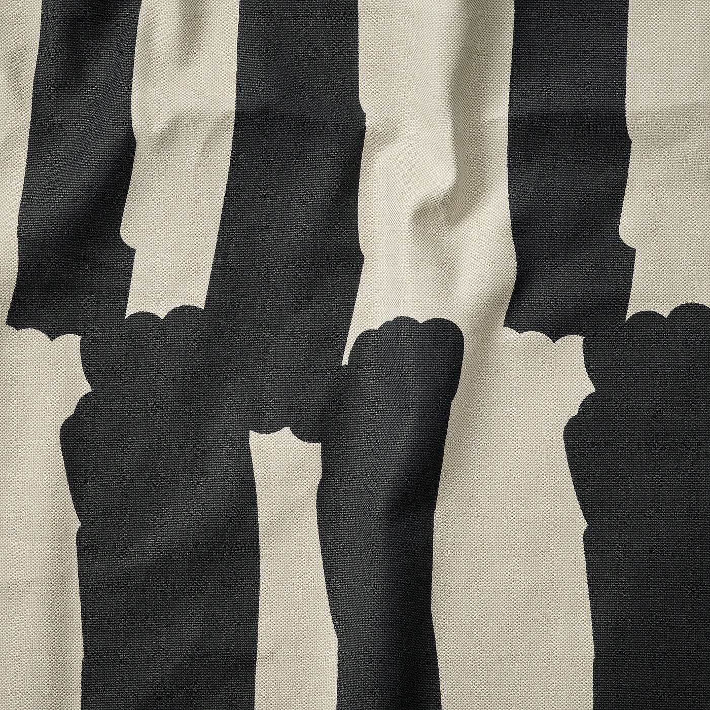 KLIPPAN cover for 2-seat sofa, Grimsmåla black/beige