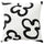 KLIPPBRÄCKA cushion cover, white/black
