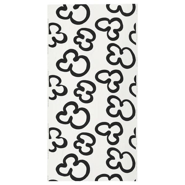 Ikea KLIPPBRÄCKA - Fabric already cut, white/black,150x300 cm