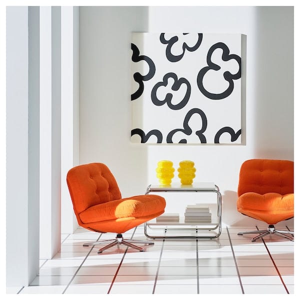 Ikea KLIPPBRÄCKA - Fabric already cut, white/black,150x300 cm