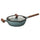 KLIPPFISK - Sauté pan with lid, non-stick coating glass/wood grey-turquoise,24 cm