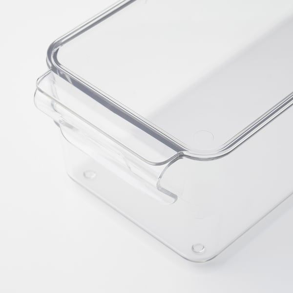 KLIPPKAKTUS - KLIPPKAKTUS Storage box for fridge, transparent, 32x10x8 cm