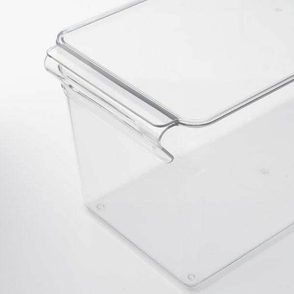 Ikea KLIPPKAKTUS - Storage box for fridge, transparent, 32x14x14 cm