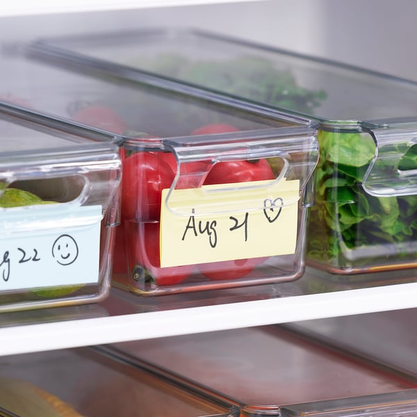 KLIPPKAKTUS - KLIPPKAKTUS Storage box for fridge, transparent, 32x10x8 cm