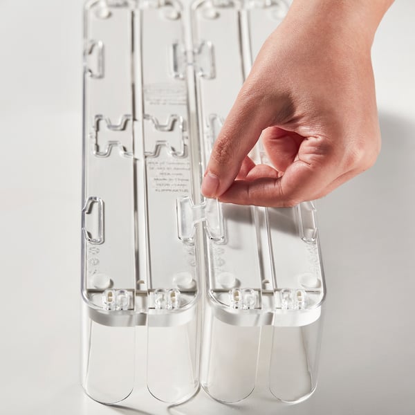 KLIPPKAKTUS drink holder for fridge, transparent, 30x6 cm