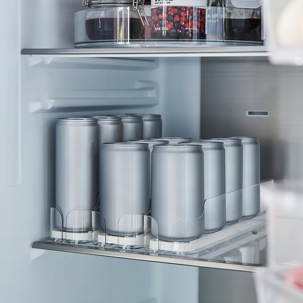 KLIPPKAKTUS drink holder for fridge, transparent, 30x6 cm