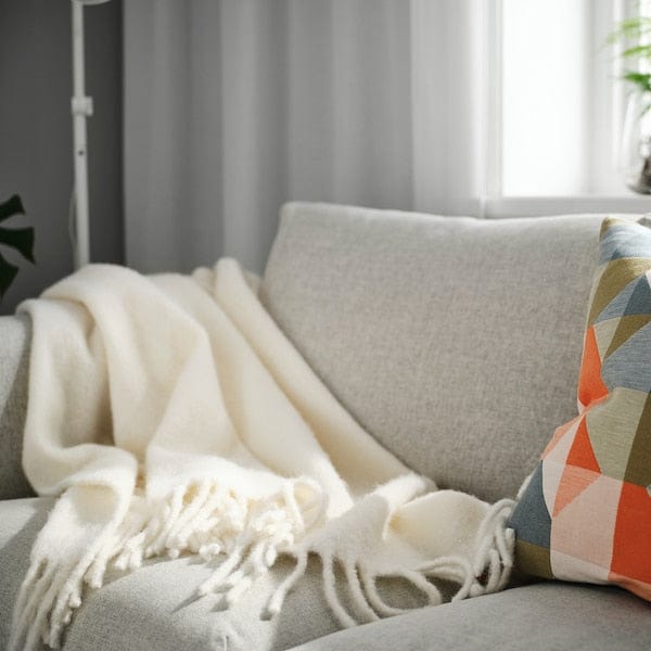 Ikea KLIPPOXEL - Throw, off-white, 130x170 cm