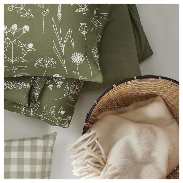 KLIPPOXEL throw, off-white, 130x170 cm