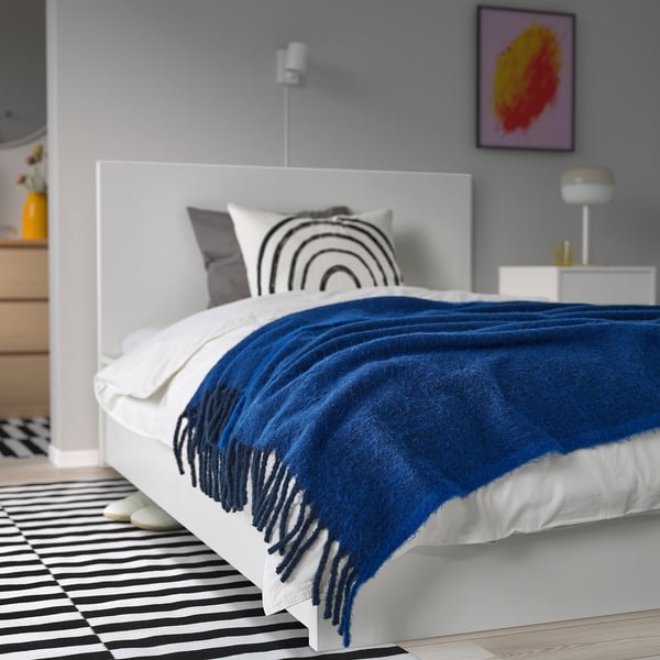 KLIPPOXEL throw, blue, 130x170 cm
