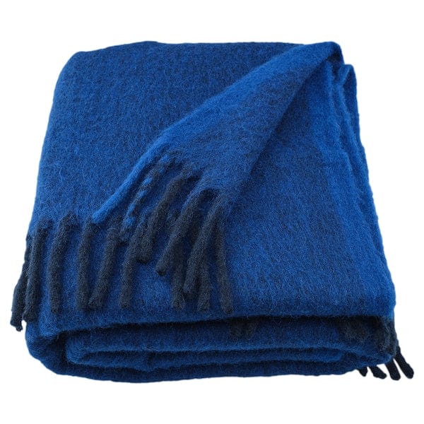 Ikea KLIPPOXEL - Throw, blue, 130x170 cm