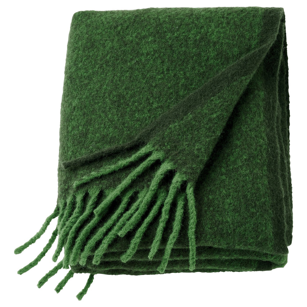 KLIPPOXEL throw, dark green, 130x170 cm