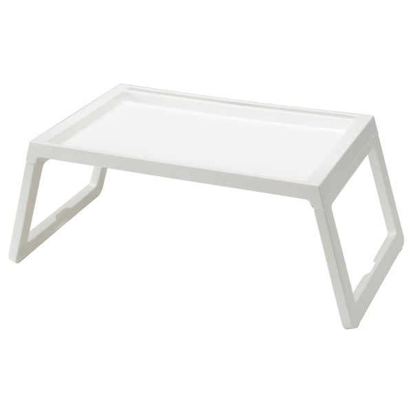 KLIPSK bed tray, white, 56x36 cm