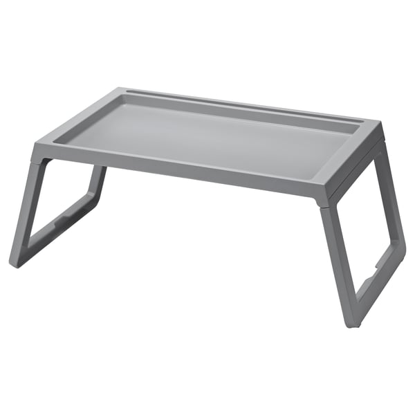 KLIPSK bed tray, grey, 56x36 cm