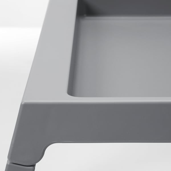 KLIPSK bed tray, grey, 56x36 cm