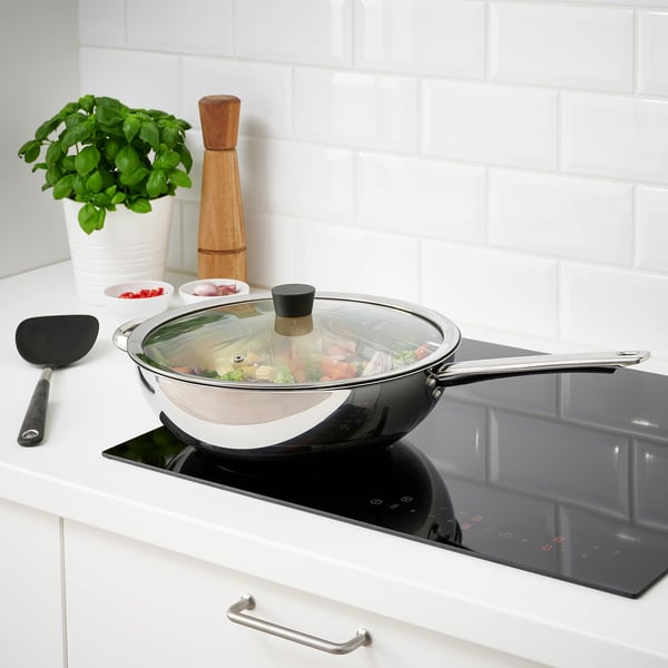 KLOCKREN - KLOCKREN Pan lid, glass, 33 cm