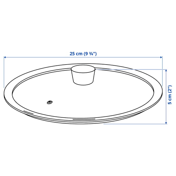 KLOCKREN pan lid, glass, 25 cm