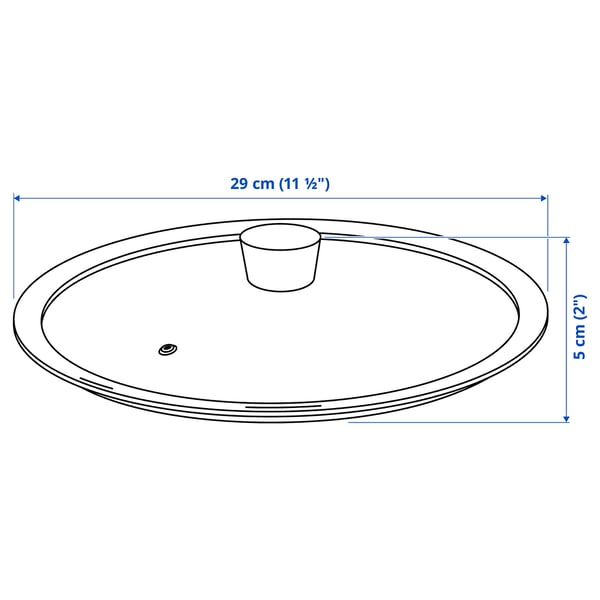 KLOCKREN - KLOCKREN Pan lid, glass, 29 cm