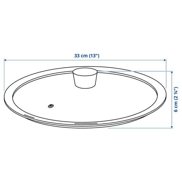 KLOCKREN - KLOCKREN Pan lid, glass, 33 cm