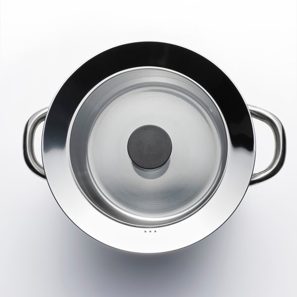KLOCKREN lid, glass, 21 cm