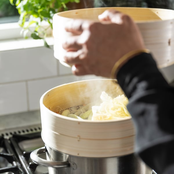 KLOCKREN steamer, bamboo, 5.0 l