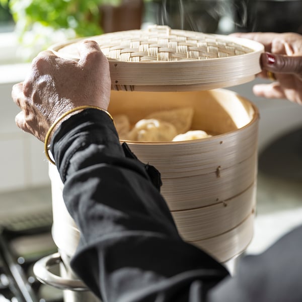 KLOCKREN steamer, bamboo, 5.0 l