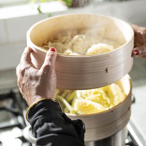 KLOCKREN steamer, bamboo, 5.0 l