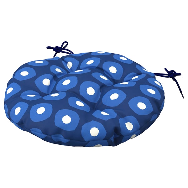 KLÖSAN chair cushion, outdoor, dark blue, 35 cm