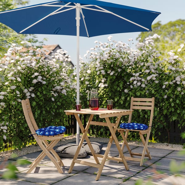KLÖSAN chair cushion, outdoor, dark blue, 35 cm