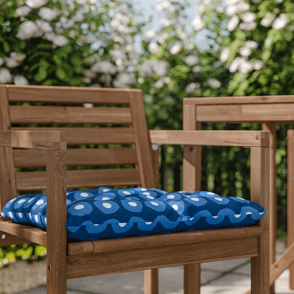 KLÖSAN chair cushion, outdoor, dark blue, 50x50 cm