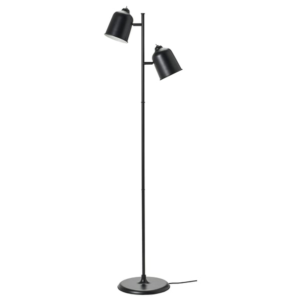 KLÖVING floor lamp, anthracite, 14 cm