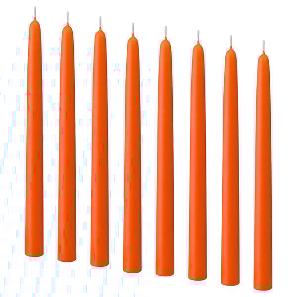 KLOKHET - KLOKHET Unscented candle, orange, 25 cm