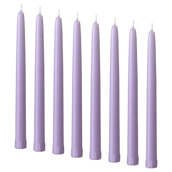 Ikea KLOKHET - Fragrance-free candle, lilac,25 cm