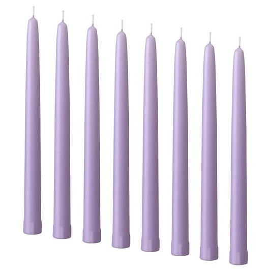 Ikea KLOKHET - Fragrance-free candle, lilac,25 cm