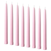 KLOKHET unscented candle, light pink, 22 mm, 8 pack