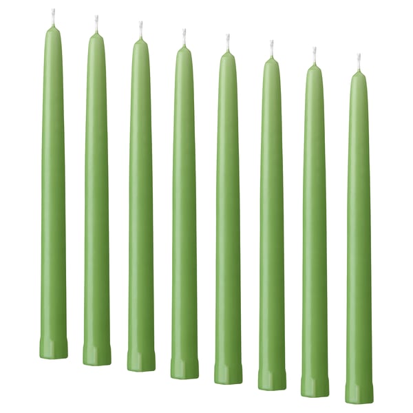 KLOKHET - KLOKHET Unscented candle, green, 25 cm