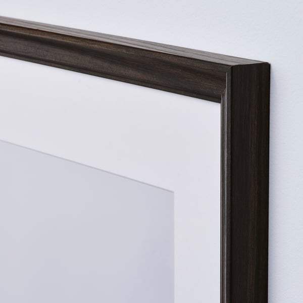 KLOTKÖRSBÄR frame, oak effect/dark brown, 30x40 cm