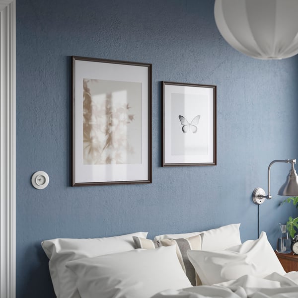 KLOTKÖRSBÄR frame, oak effect/dark brown, 50x70 cm