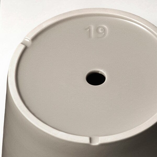 Ikea KLOTLÖNN - Vase with saucer, indoor/outdoor/grey/beige,19 cm