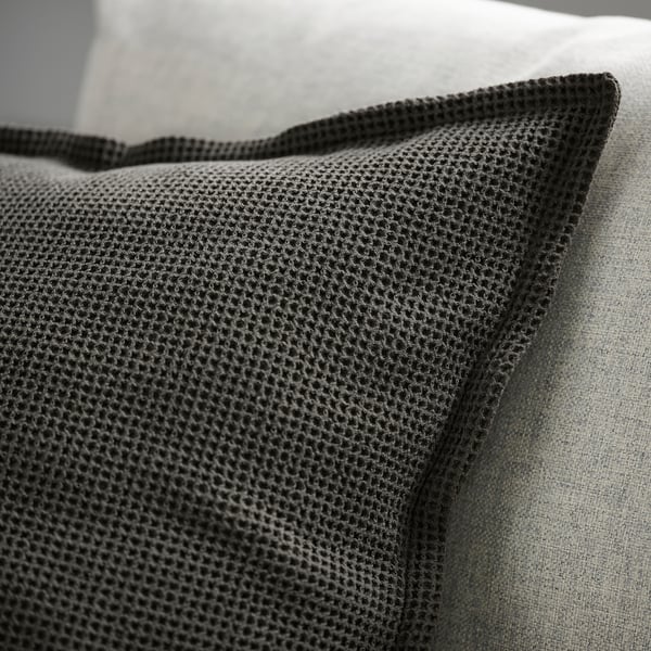 KLOTSTARR - Cushion cover, anthracite,50x50 cm